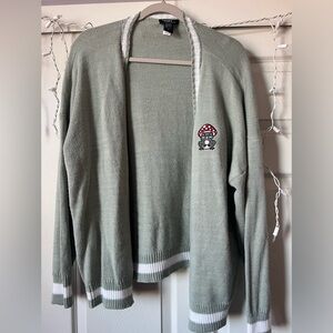 Green Cottagecore Frog Cardigan